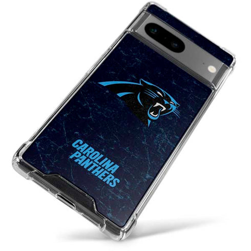 NFL Carolina Panthers Distressed Google Pixel 7a Clear Case